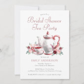 Floral Vrijgezellenfeest Tea Party Kaart (Voorkant)