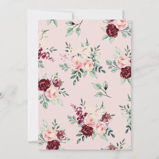 Floral Vrijgezellenfeest Tea Party Kaart (Achterkant)