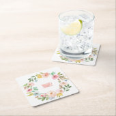 Floral Vrijgezellenfeest Tea Party Kartonnen Onderzetters (Insitu)