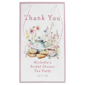 Floral Vrijgezellenfeest Tea Party Klein Cadeauzakje (Achterkant)