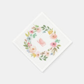 Floral Vrijgezellenfeest Tea Party servetten (Hoek)