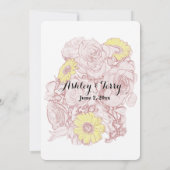 Floral Vrijgezellenfeest Terra Cotta Bouquet Kaart (Achterkant)