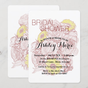 Floral Vrijgezellenfeest Terra Cotta Bouquet Kaart