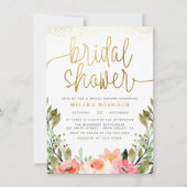 Floral Vrijgezellenfeest van de Waterverf van het  Kaart (Voorkant)