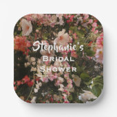 Floral Vrijgezellenfeest Veel bloemen, naam. Papieren Bordje (Voorkant)