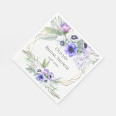 Floral Vrijgezellenfeest Violet Anemone Floral Servet (Hoek)