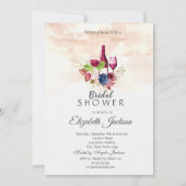 Floral Vrijgezellenfeest voor wijnbereiding Kaart (Voorkant)