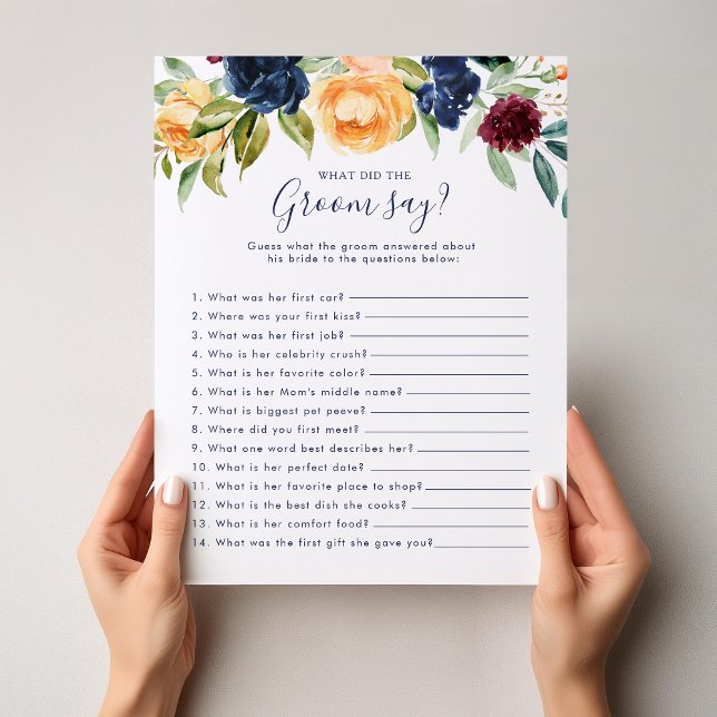 Floral Vrijgezellenfeest Wat heeft de Groom gezegd (Creator heeft geüpload)