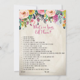 Floral Vrijgezellenfeest Wat zit er in je mobiele 