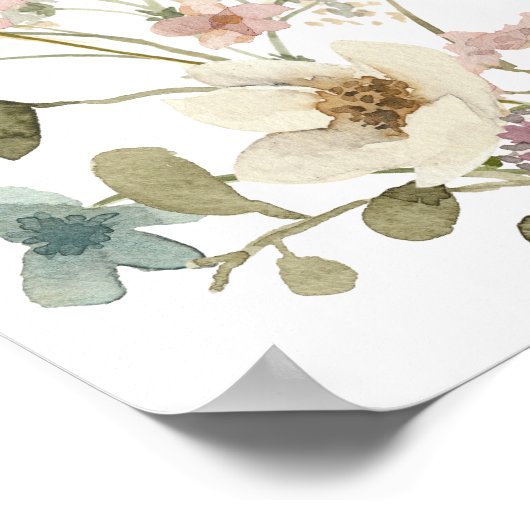 Floral Vrijgezellenfeest Welkom Sign Poster (Hoek)