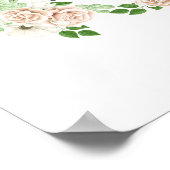 Floral vrijgezellenfeest welkomstteken poster (Hoek)