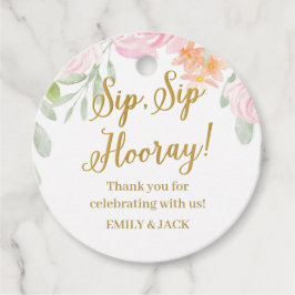 Floral Vrijgezellenfeest Wine Favor tag, Champagne Bedankjes Labels