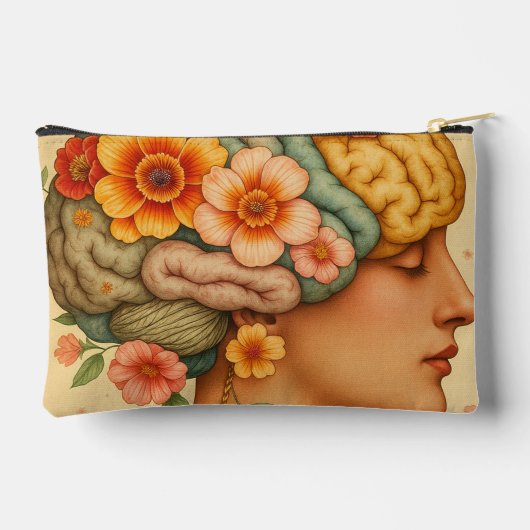 Floral Vrouw Brain Etui (Achterkant)