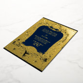 Floral, vruchten, vogelbarokje, Lijst bruiloft Folie Uitnodiging (Gedraaid)