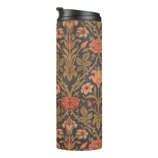 Floral W.Morris Pattern Thermal Tumbler Thermosbeker (Geroteerd rechts)