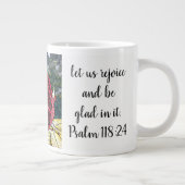 Floral w/ Scripture Verse, "Glas in lood" Roos Grote Koffiekop (Rechts)