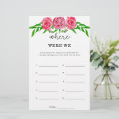 Floral Waar waren we vrijgezellenfeest-spel (Staand voorkant)