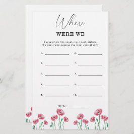 Floral Waar waren we vrijgezellenfeest-spel