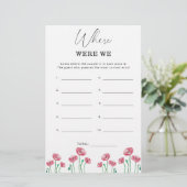 Floral Waar waren we vrijgezellenfeest-spel (Staand voorkant)