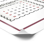 Floral Wall Calendar 2017 Poster (Hoek)