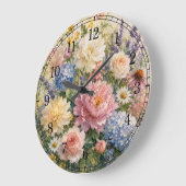 Floral Wall Clock — Botanical Design Grote Klok (Hoek)