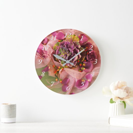Floral Wall Clock Grote Klok (Huis)