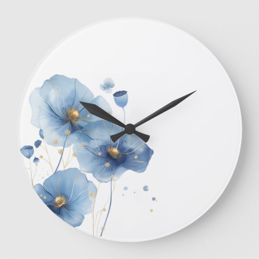 Floral Wall Clock Grote Klok (Voorkant)