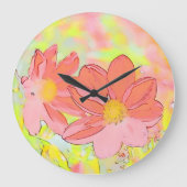 Floral Wall Clock Grote Klok (Voorkant)