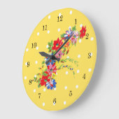 Floral Wall Clock Grote Klok (Hoek)