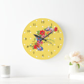 Floral Wall Clock Grote Klok (Huis)