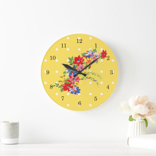 Floral Wall Clock Grote Klok (Huis)