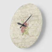 Floral Wall Clock Grote Klok (Hoek)