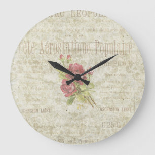 Floral Wall Clock Grote Klok