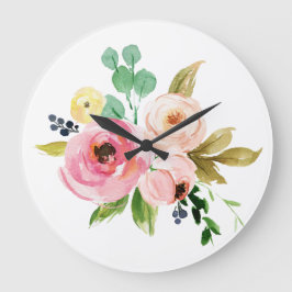 Floral Wall Clock Grote Klok
