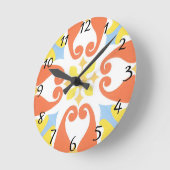 Floral Wall Clock Ronde Klok (Hoek)