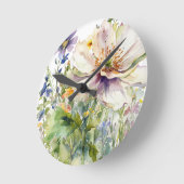 Floral Wall Clock Ronde Klok (Hoek)