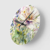 Floral Wall Clock Ronde Klok (Hoek)