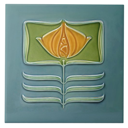 Floral Wall Decor Art  Abstract Tegeltje (Voorkant)