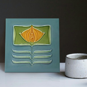 Floral Wall Decor Art  Abstract Tegeltje