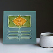 Floral Wall Decor Art  Abstract Tegeltje