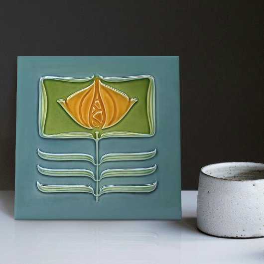 Floral Wall Decor Art  Abstract Tegeltje