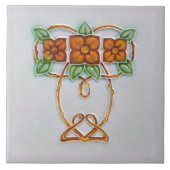 Floral Wall Decor Art Deco Tegeltje (Voorkant)