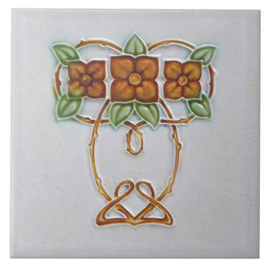 Floral Wall Decor Art  Deco Tegeltje (Voorkant)