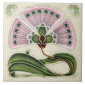 Floral Wall Decor Art Deco Tegeltje (Voorkant)