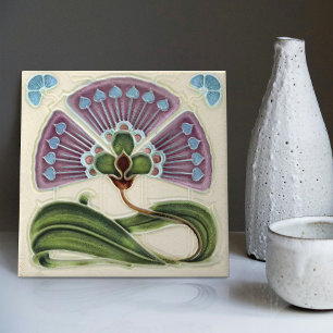 Floral Wall Decor Art Deco Tegeltje