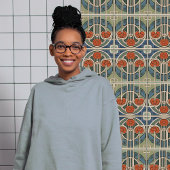 Floral Wall Decor Art  Deco Tegeltje