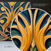 Floral Wall Decor Art  Deco Tegeltje