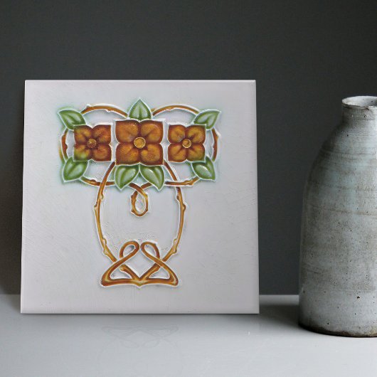 Floral Wall Decor Art Deco Tegeltje