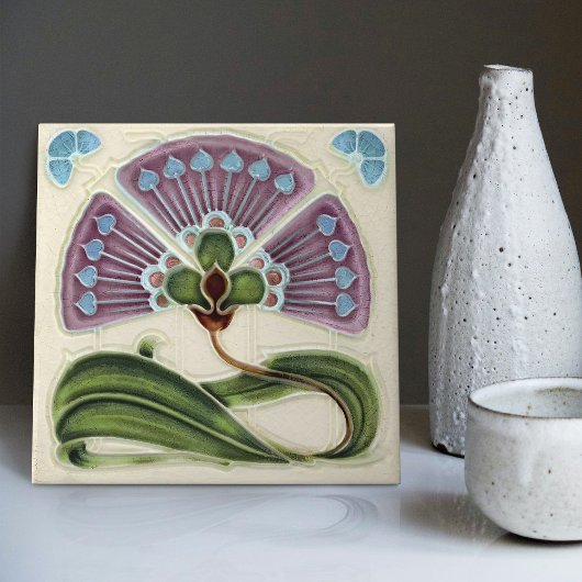 Floral Wall Decor Art Deco Tegeltje