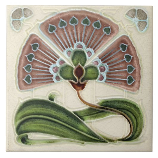 Floral Wall Decor Art  Deco Tegeltje (Voorkant)